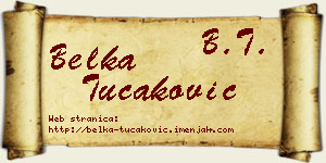Belka Tucaković vizit kartica